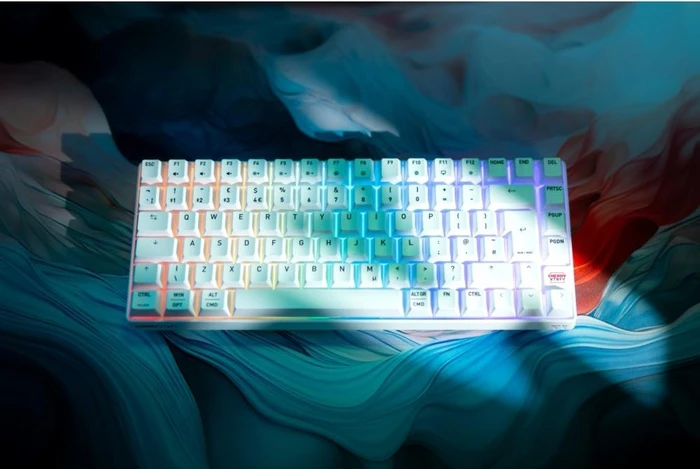 Cherry Xtrfy K33 Compact Wireless, weiß, LEDs RGB, USB/Bluetooth, DE