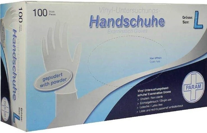 Param Vinyl Einweghandschuhe L, 100 Stück