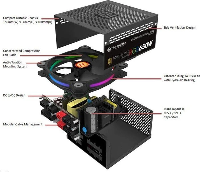 Thermaltake ToughPower Grand RGB Gold 650W, ATX 2.4