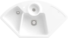 Villeroy & Boch Solo Eck Einbau Becken mittig stone white