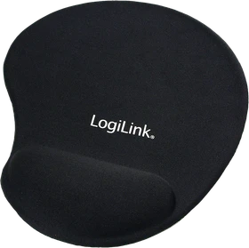 LogiLink Mauspad mit Silikon Gel Handauflage, schwarz