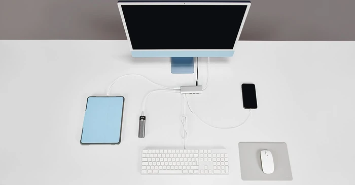 LMP USB-C Hub, 1x USB-C 3.0 [Stecker], Space Gray