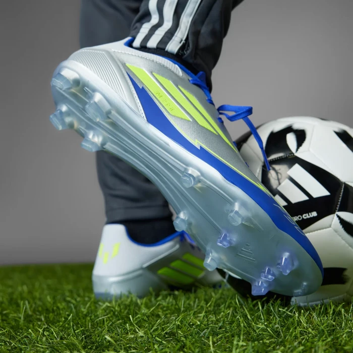 adidas F50 League Messi FG/MG silver metallic/solar yellow/lucid blue
