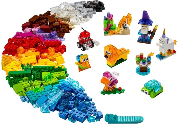 LEGO Classic - Kreativ-Bauset mit durchsichtigen Steinen