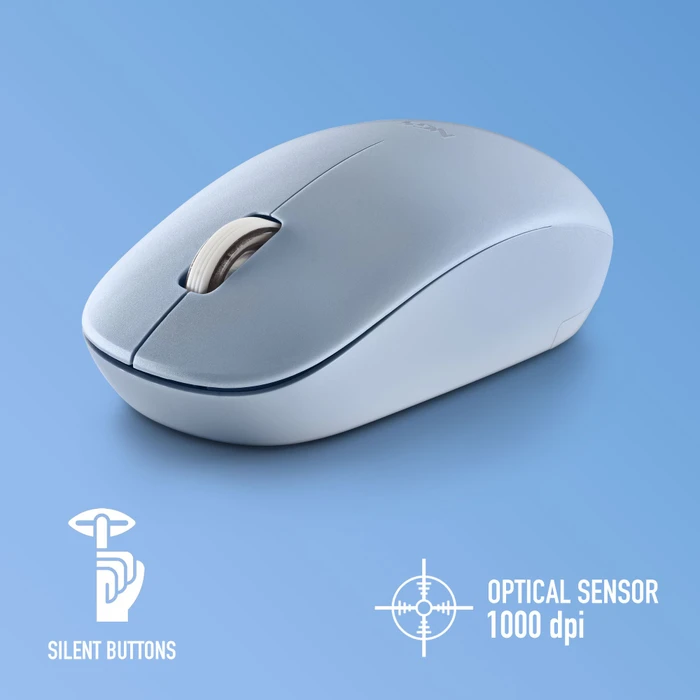 NGS Fog Pro Silent Wireless Mouse blau, USB