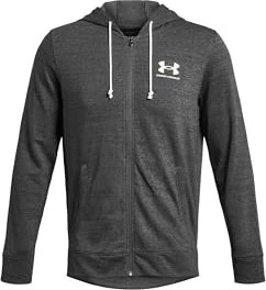 Under Armour Rival Terry Zip Hoodie castlerock light heather/onyx white (Herren)
