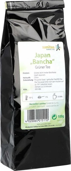 Sanitas Grüner Tee Japan Bancha, 100g