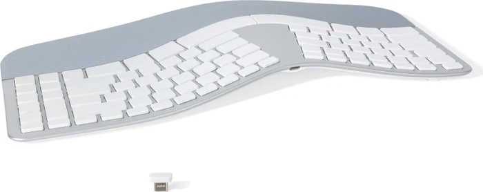Matias Sculpted Ergonomic Rechargeable Keyboard for Mac, silber, USB, DE