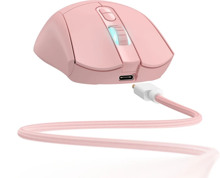 Rapture Cobra Wireless Gaming Maus rosa, USB