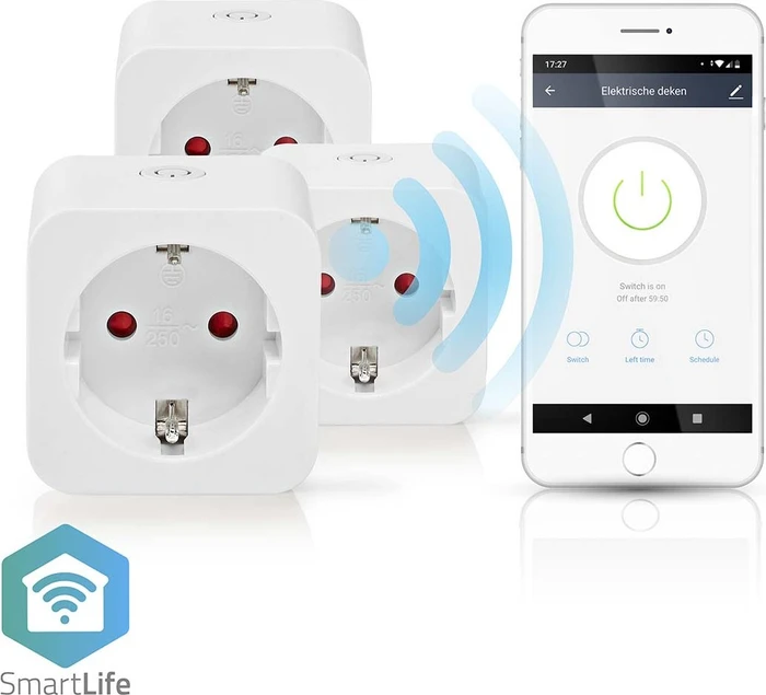 Nedis WLAN Smart-Stecker, 3680W, Typ F, Smart-Steckdose