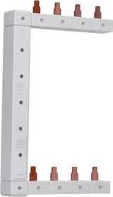 Hager Phasenschiene senkrecht 63A links/rechts (sym.) L1L2L3N zu L1L2L3N 125mm 2-reihi