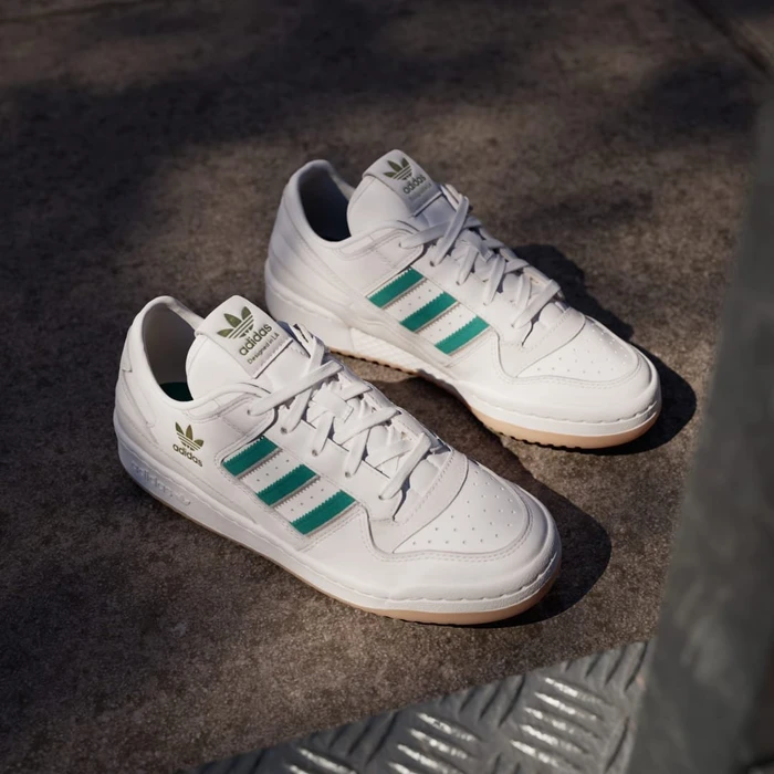 adidas Forum Low CL cloud white/active green/sandy pink (Damen)