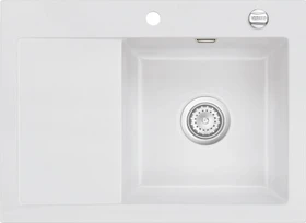 systemceram Mera 70 Einbau Becken rechts mit Ablauffernbedienung satin