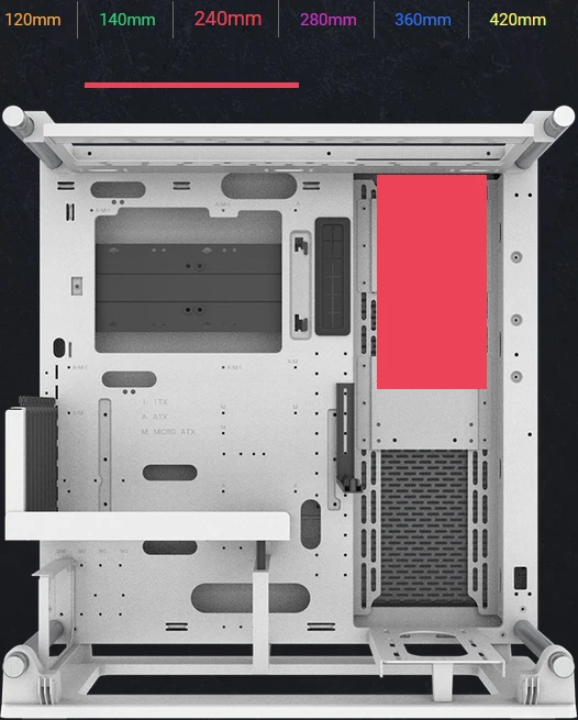 Thermaltake Core P3 TG Pro Snow Edition, weiß, Glasfenster