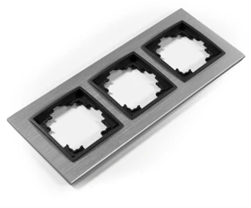 McPower Rahmen McPower "Flair", 3-fach, silbernes Aluminium