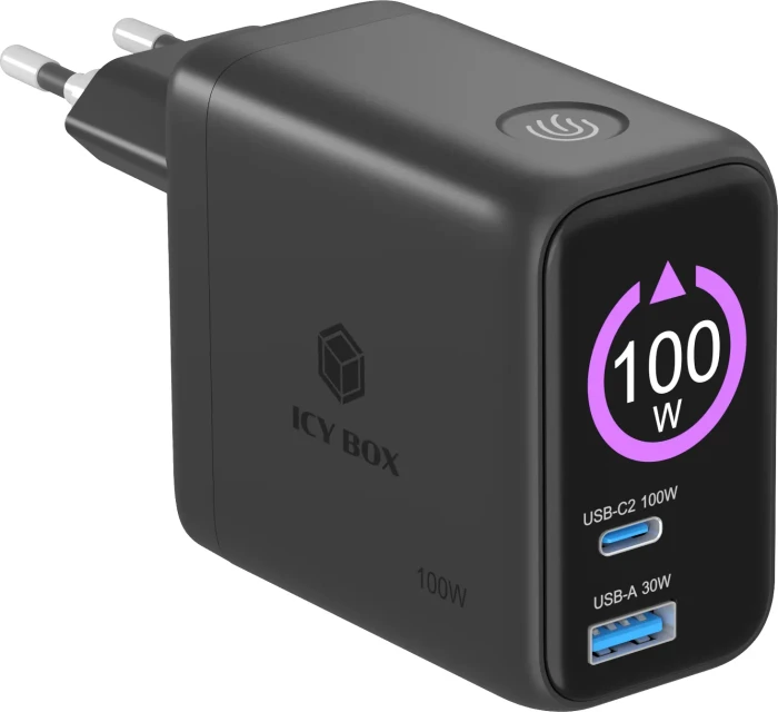 RaidSonic Icy Box IB-PS1002 Club Charger 1002 GaN Ladegerät schwarz