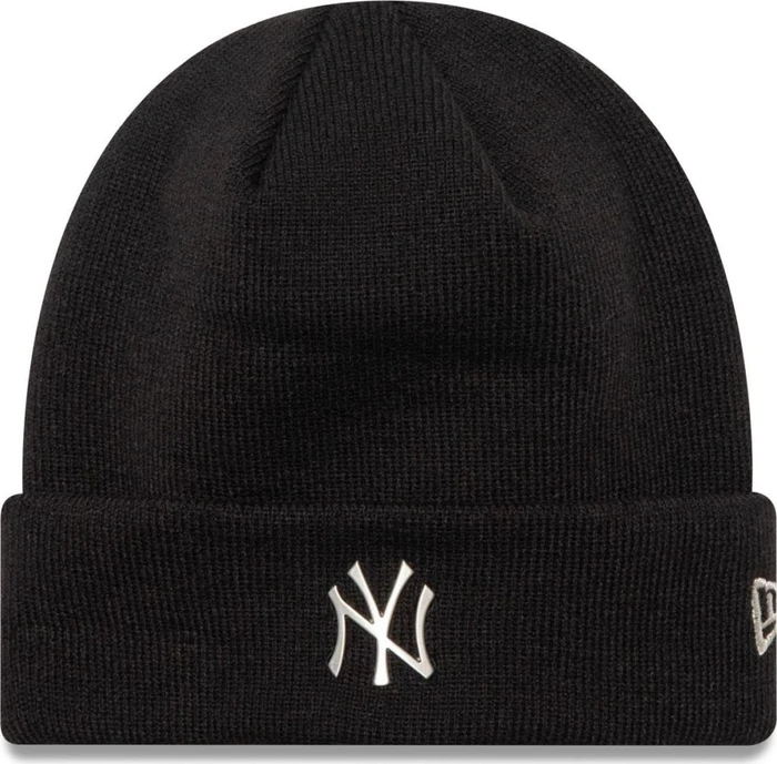 New Era New York Yankees Metallic Pin Cuff Beanie schwarz