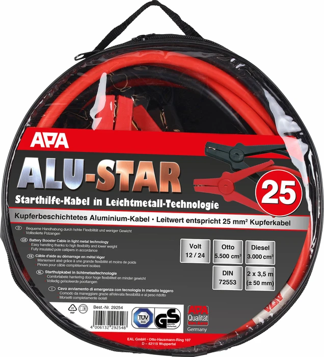 APA Starthilfekabel Alu-Star, CCA-Kabel 3.5m