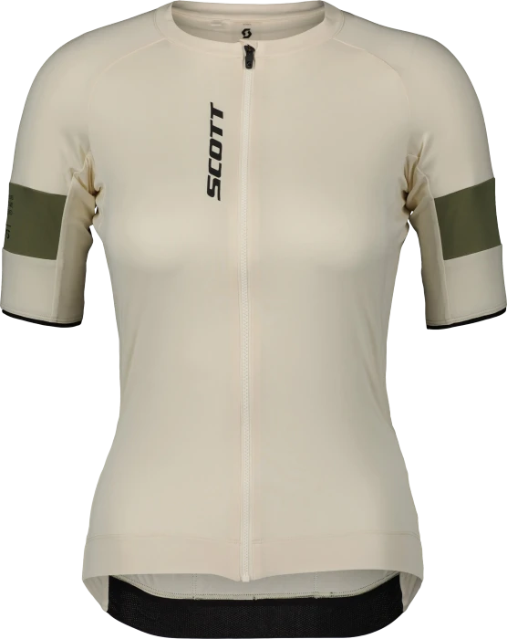 Scott Endurance Pro Trikot kurzarm cotton white/hay green (Damen)