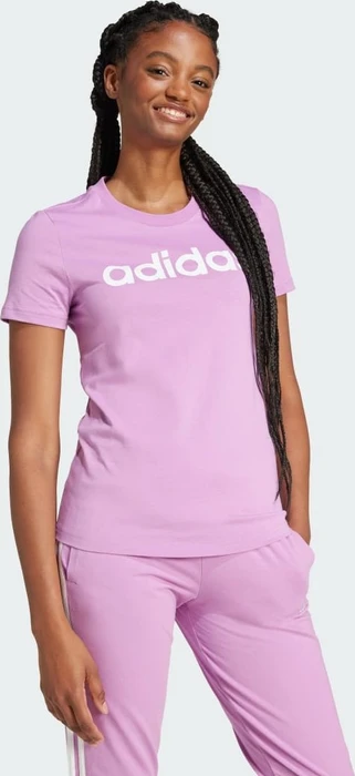 adidas Loungewear Essentials Slim Logo T-Shirt kurzarm preloved purple (Damen)