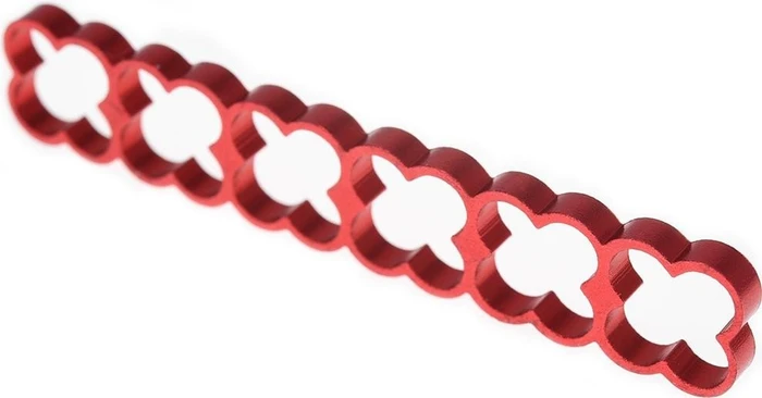 Alphacool Eiskamm Alu X24 Kabelkamm 4mm, rot, 2er-Pack