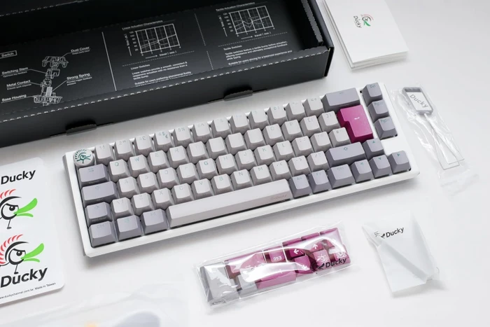 Ducky One 3, Mist Grey, SF, PBT, LEDs RGB, MX RGB ERGO CLEAR, USB, UK