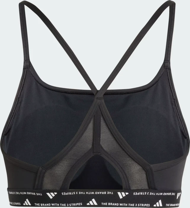 adidas Aeroreact Training 3-Streifen Sport-BH schwarz (Damen)