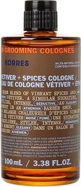 Korres Athenian Grooming Vetiver + Spices Eau de Cologne, 100ml