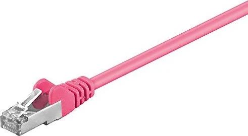 goobay Patchkabel, Cat5e, F/UTP, RJ-45/RJ-45, 10m, rosa