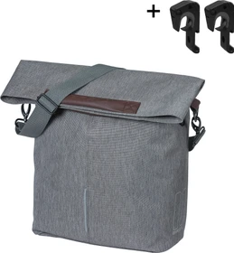 Basil City Shopper MIK Hooks Gepäcktasche grey melee