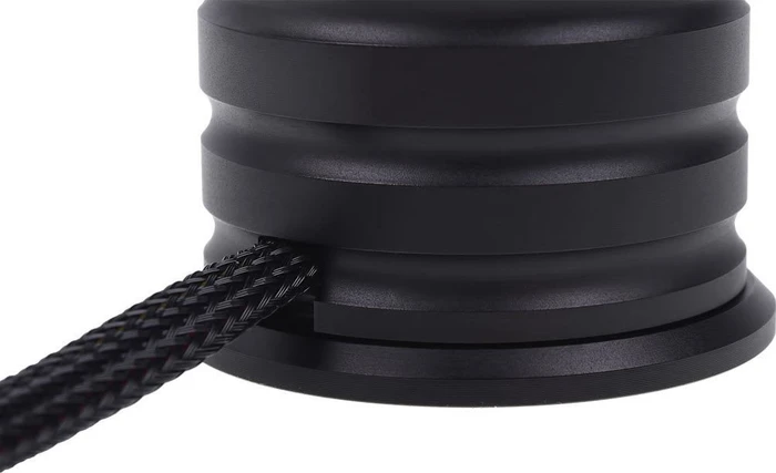 Alphacool Powerbutton, Taster schwarz, LED rot, Ein-/Ausschalter für PC, schwarz/rot