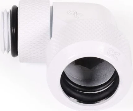Alphacool Eiszapfen 90° G1/4" auf 13mm Hardtube Anschraubtülle, drehbar, weiß