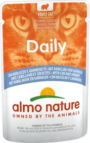 almo nature Daily Cats, Kabeljau und Garnelen, 4.20kg (60x 70g)