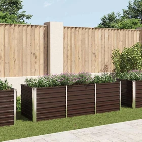 vidaXL Stahl Hochbeet 240x80cm braun