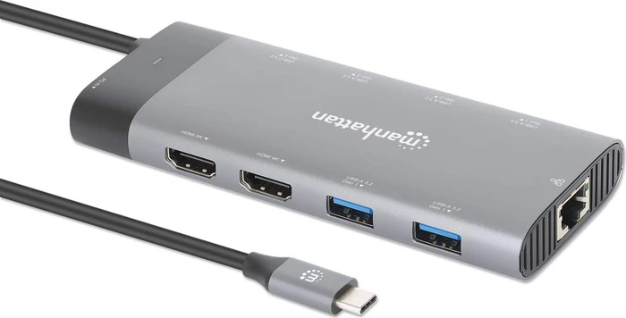 Manhattan 10-in-1 Docking Station, USB-C 3.1 [Stecker]