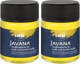 Kreul Javana Stoffmalfarbe für helle und dunkle Stoffe, gelb, 50ml