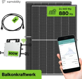 e4mobility Balkonkraftwerk 800W, 800W, 880Wp