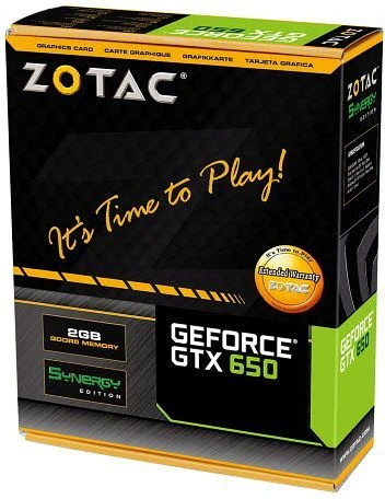 Zotac GeForce GTX 650 Synergy, 2GB GDDR5, 2x DVI, 2x HDMI
