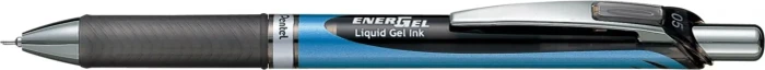 Pentel EnerGel BLN75 0.5mm/0.25mm Gelroller schwarz/silber (BL75-A0) – Bild 2 von 2