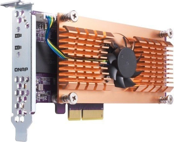QNAP QM2 Expansion Card, 2x M.2 PCIe, PCIe 2.0 x4, Lüfter mittig