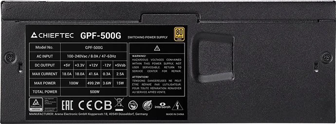 Chieftec Smart GPF-500G 500W, TFX 2.4