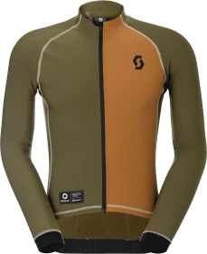 Scott Pro Warm LS-Remix Trikot langarm bread brown/fir green (Herren)