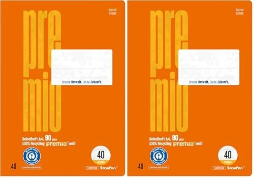 Staufen green Schulheft, A4, Lineatur 40, 16 Blatt