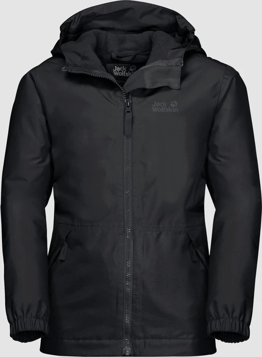 Jack Wolfskin Snowy Days Funktionsjacke schwarz (Junior)