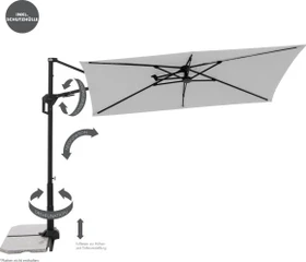 Doppler Active Sonnenschirm 240x135cm hellgrau