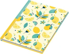 RNK-Verlag Notizbuch, A5, kariert, Hardcover, Fresh Lemons, 96 Blatt