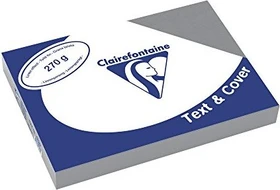 Clairefontaine Text & Cover leinengeprägt Universalpapier ardennengrau, A4, 270g/m², 100 Blatt