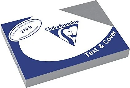 Clairefontaine Text & Cover leinengeprägt Universalpapier ardennengrau, A4, 270g/m², 100 Blatt