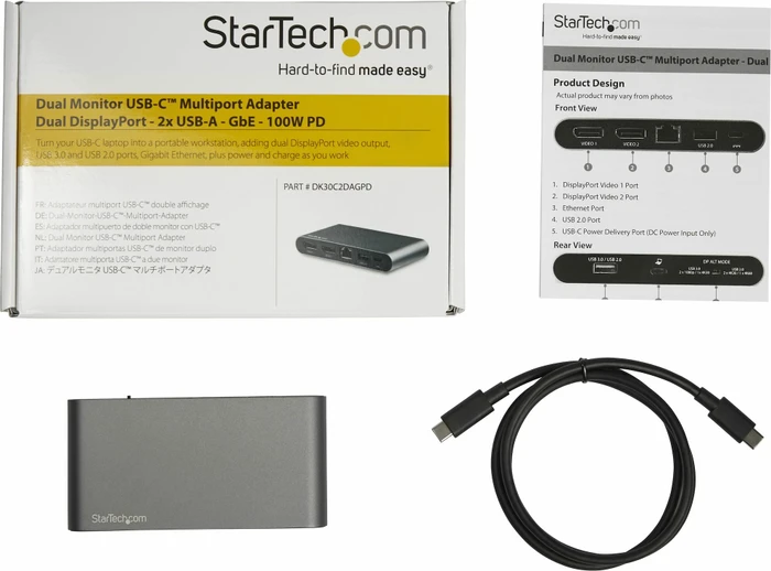 StarTech Dual Monitor USB-C Multiport-Adapter, USB-C 3.0 [Buchse]