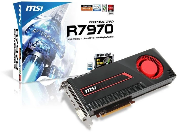 MSI Radeon HD 7970, R7970-2PMD3GD5/OC, 3GB GDDR5, DVI, HDMI, 2x mDP